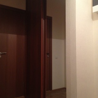 Двери-купе с наполнением из зеркал и ДСП в квартире на Дунайском пр. д.14 корп.1