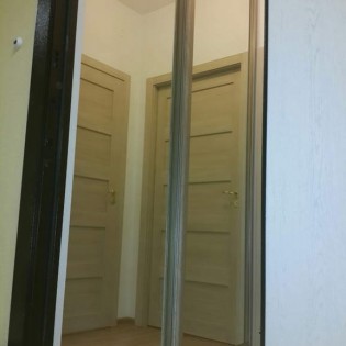 Зеркальные двери-купе в квартире на ул. Венская д.4 в Кудрово