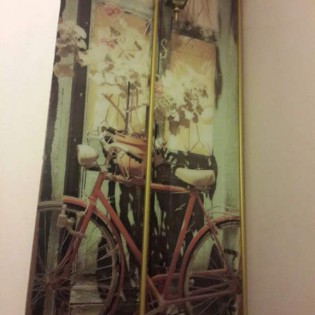 Двери-купе с наполнением из стёкол с фотопечатью на плёнке в квартире на ул. Ленина.
