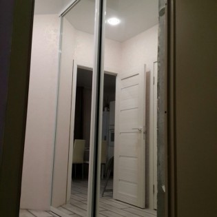 Зеркальные двери-купе в квартире на ул. Новая в Мурино