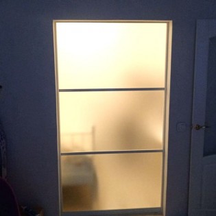 Межкомнатная дверь-перегородка со стёклами сатинат