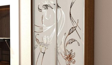 Рисунок на зеркале Серебро фон матовый рисунок зеркальный