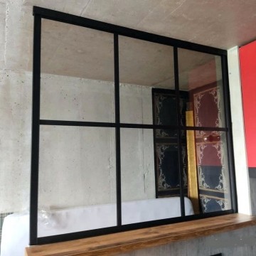 Стационарная перегородка со стеклами Бронза