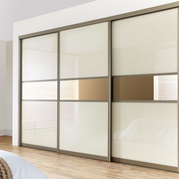 Вставки лакобель Стандарт Светло-Бежевый в дверях-купе