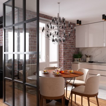 Интерьерная перегородка из 3-х секций