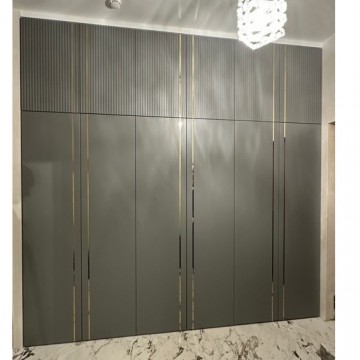 Встроенный шкаф в прихожую с распашными дверями