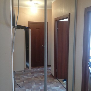 Зеркальные двери-купе в квартире на Русановской ул. д.17 к.1