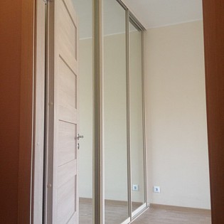 Зеркальные двери-купе в квартире на Венской ул. д.4 к.2