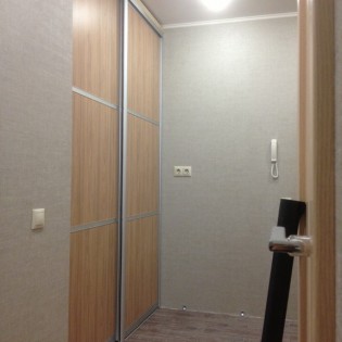 Двери-купе с наполнением из ДСП с разделителями в квартире на Лыжном пер. д.3