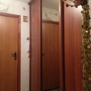 Двери-купе с наполнением из зеркала и ДСП в квартире на Пражской ул. д.44