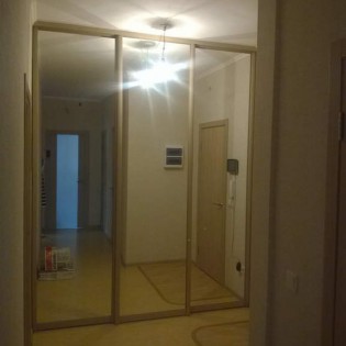 Зеркальные двери-купе (установлены в марте 2016) в квартире на Пулковской ул. с отзывом от 19/11/2016