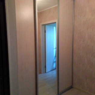 Двери-купе с наполнением из зеркала и ЛДСП в квартире на Славянской ул. в пос. Коммунар