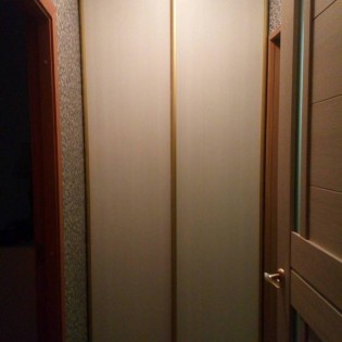 Двери-купе с наполнением Глянец МДФ "Премиум Вьюн белый Р206" в квартире на ул. Ф.Абрамова