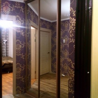 Зеркальные двери-купе в квартире на ул. Ф.Абрамова