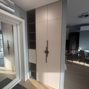 Шкаф с распашными дверками в жилом помещении